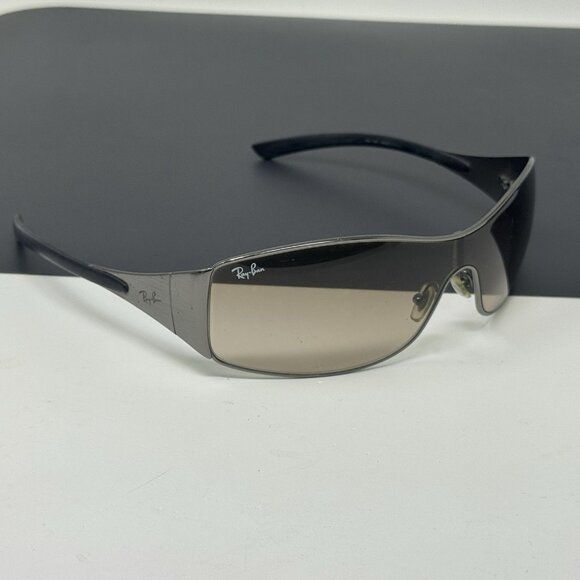 Ray Ban RB 3268 041/13 Sunglasses Color: 041/13 Gunmetal w/brown faded Lenses